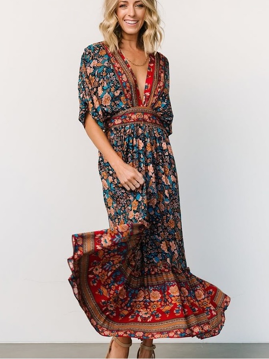 Baltic Born Dresses & Skirts - BALTIC BORN leanne midi dress boho paisley floral festival fall size L
